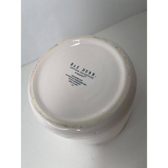 Rae Dunn Artisan Collection Ceramic‎ Canister With Wooden Lid Pre Owned - Picture 5 of 8